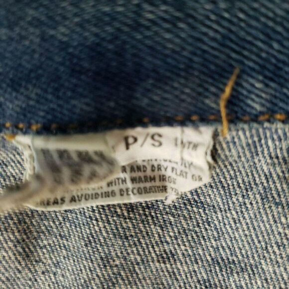 Vintage 80s Freego Blue Denim Western Trucker Jean Jacket S Studded Stars Concho - Picture 9 of 9